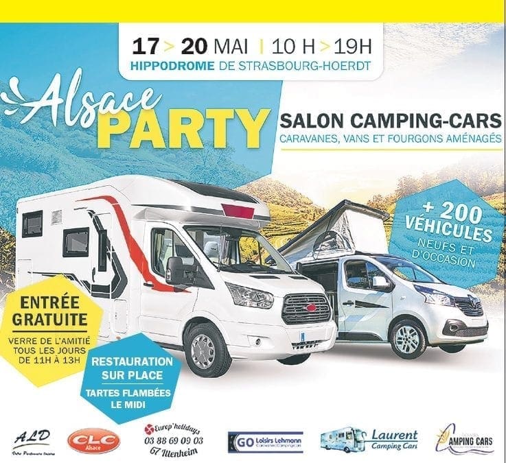 Salon du véhicule de loisirs Alsace Party du 17 au 20 Mai 2019.